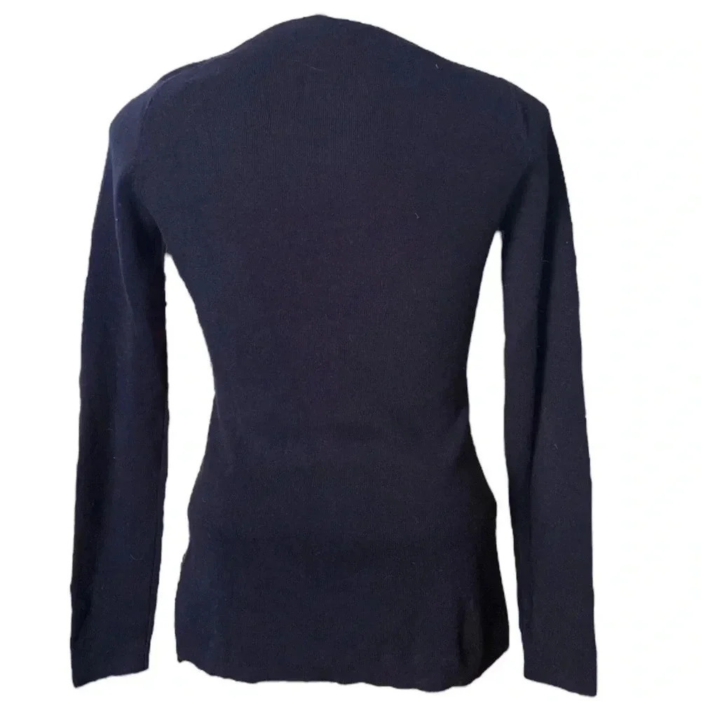 TOMMY HILFIGER | Vintage 90’s Flag Colorblock 100% Cotton Knit Sweater Size S - Picture 4 of 6